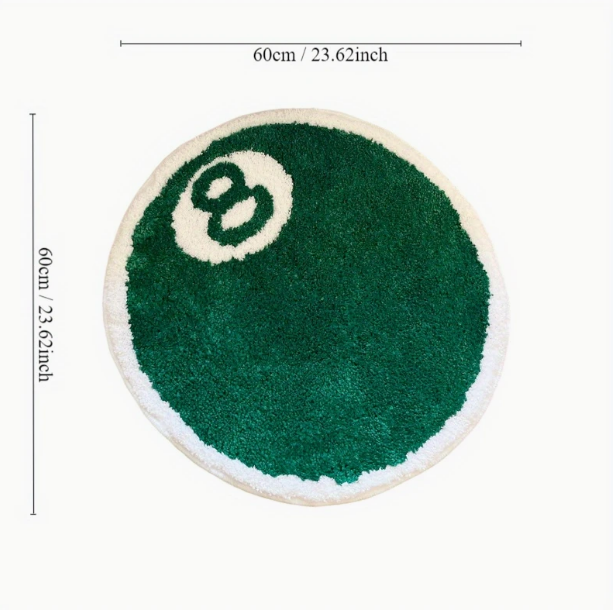 Green 8-Ball Rug