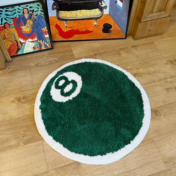 Green 8-Ball Rug