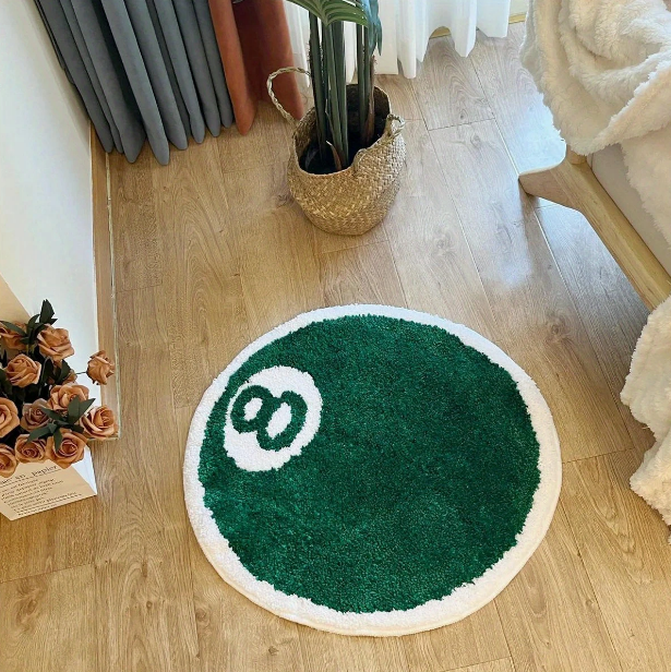 Green 8-Ball Rug