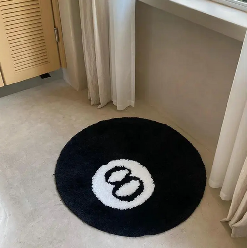 Black 8 Ball Rug