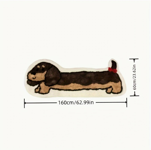 Adorable Dachshund Dog Rug