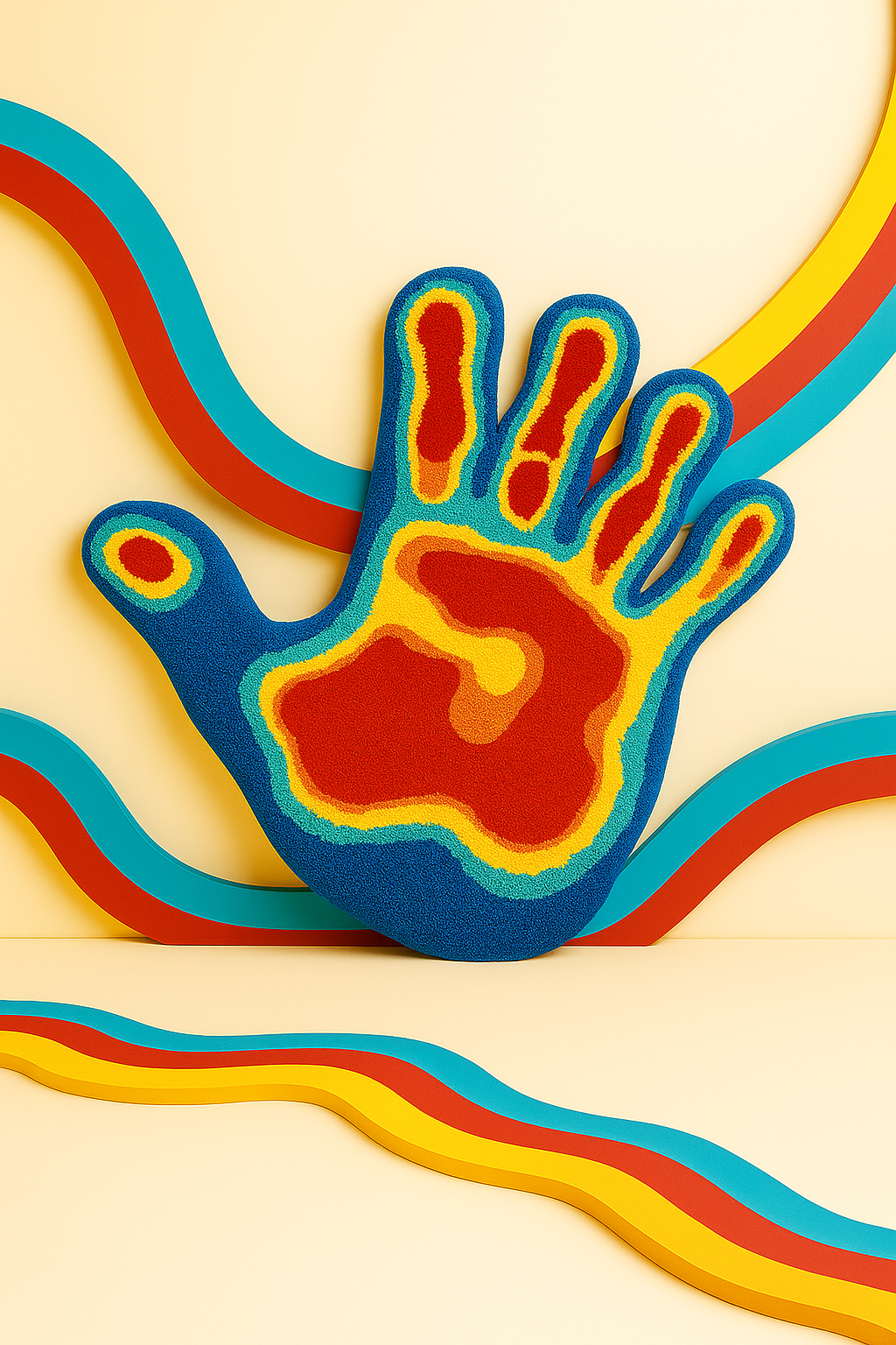 Vibrant Thermal Hand Rug