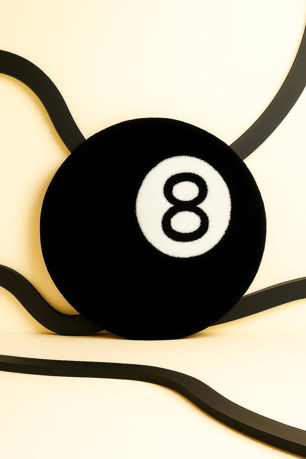 Black 8 Ball Rug