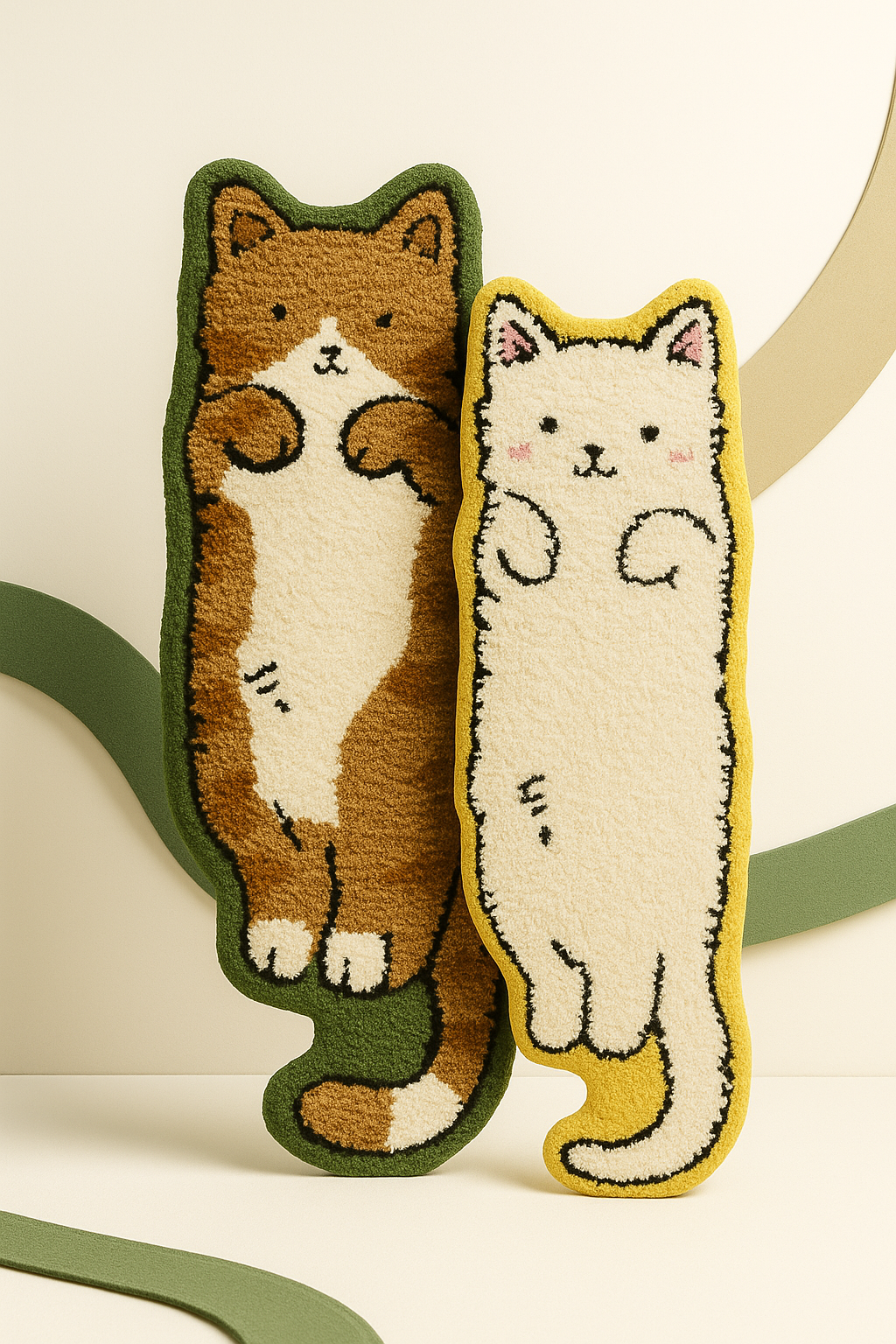Both Of The Cat Rugs Side By Side