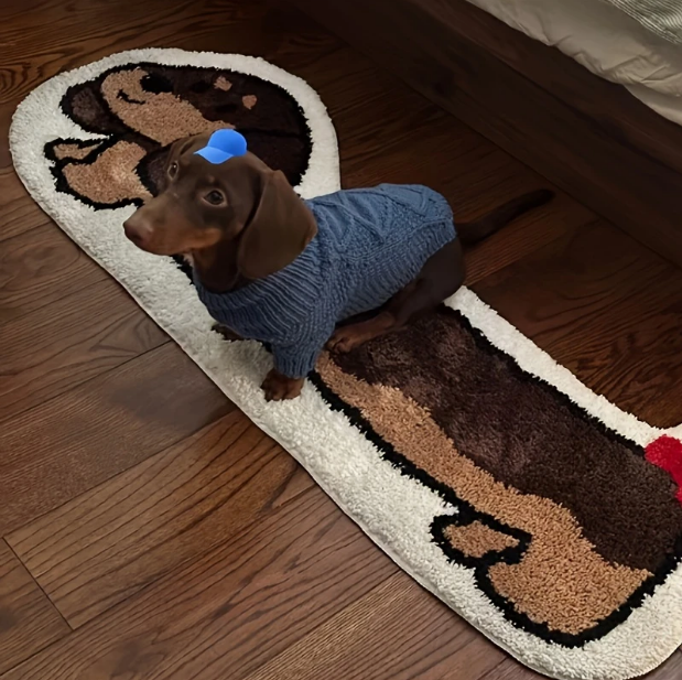 Adorable Dachshund Dog Rug