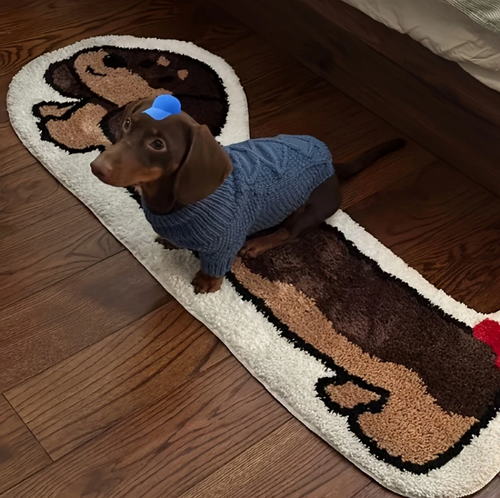 Adorable Dachshund Dog Rug
